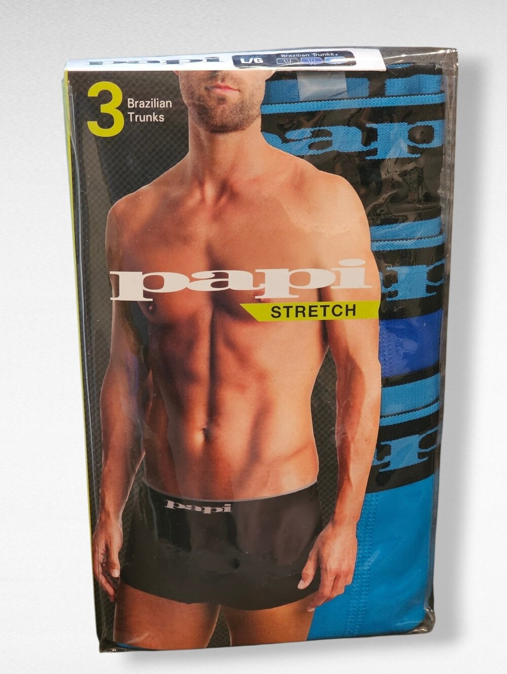 Papi Stretch Brazilian Trunks Blue Size Large